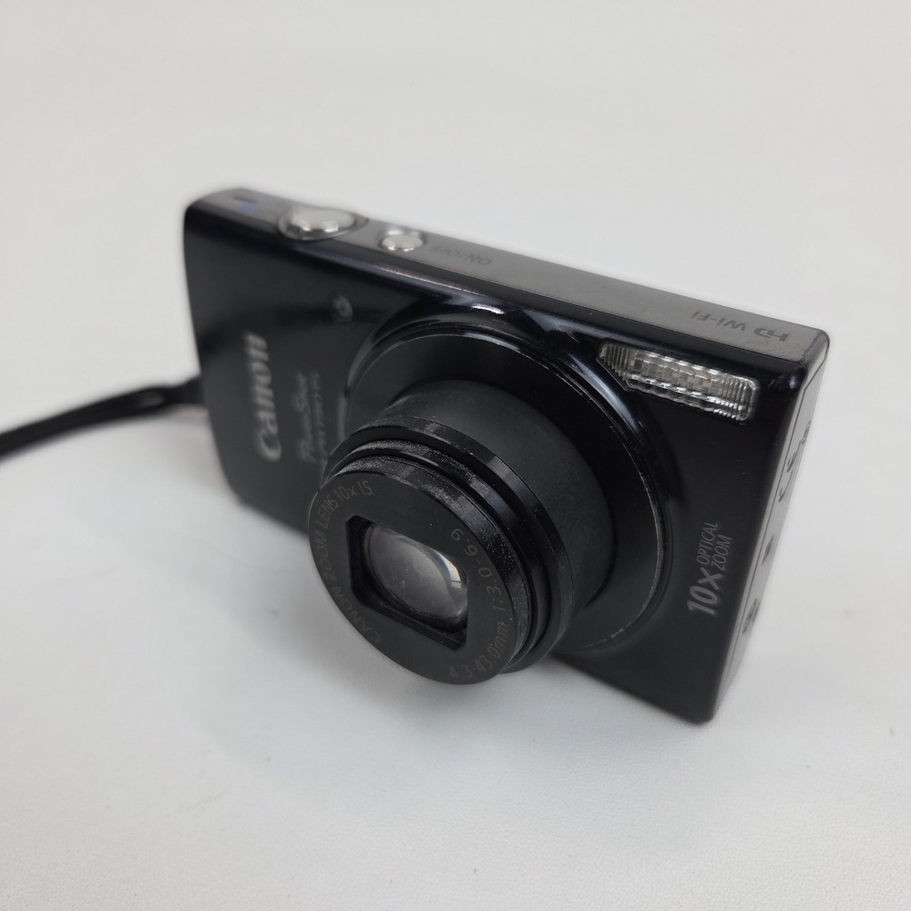 Canon Powershot ELPH 190 IS 10x Digital Camera Black Broken Cracked Display - Picture 4 of 16